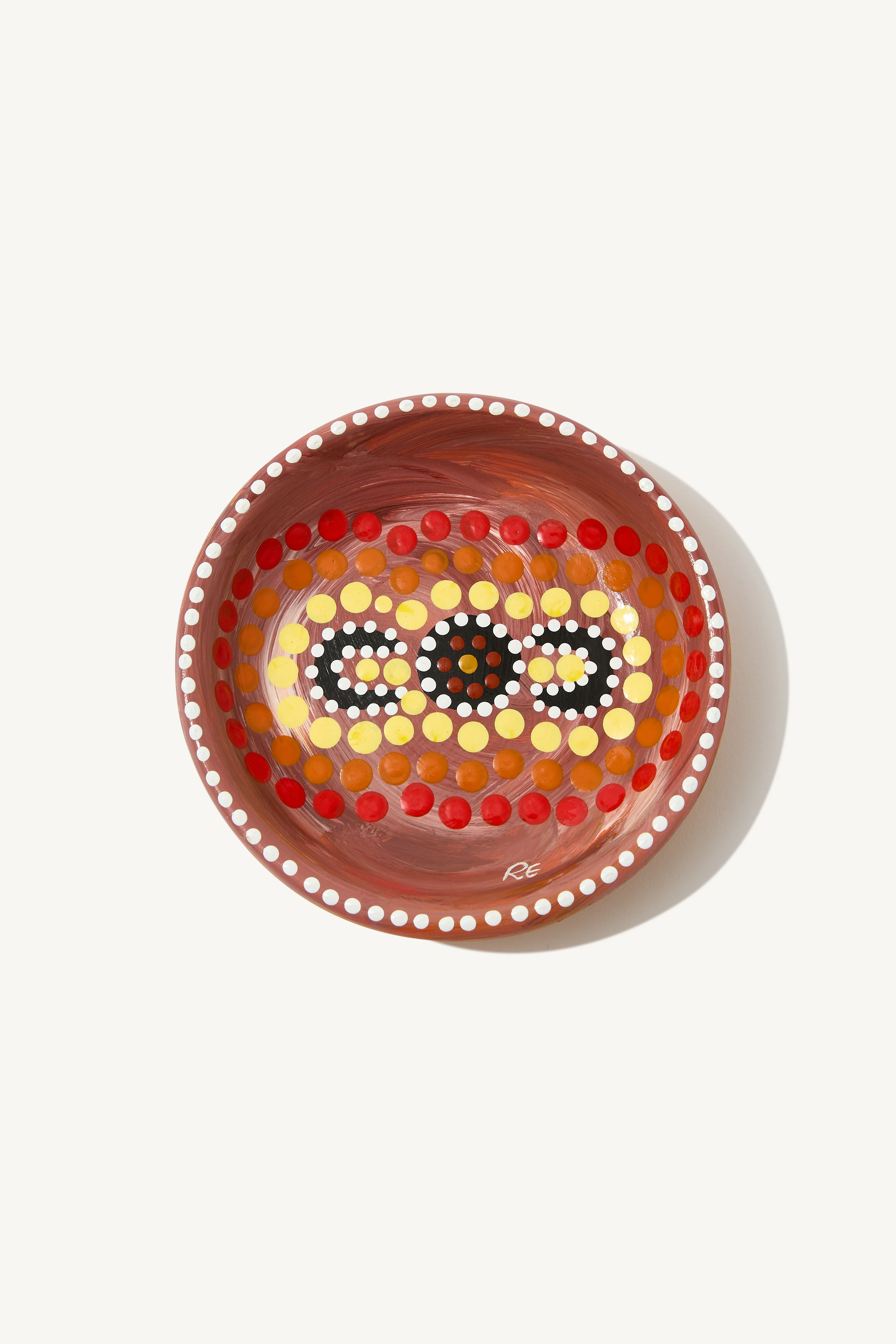 Hand Painted Dot Art Plate - small - Image 2
