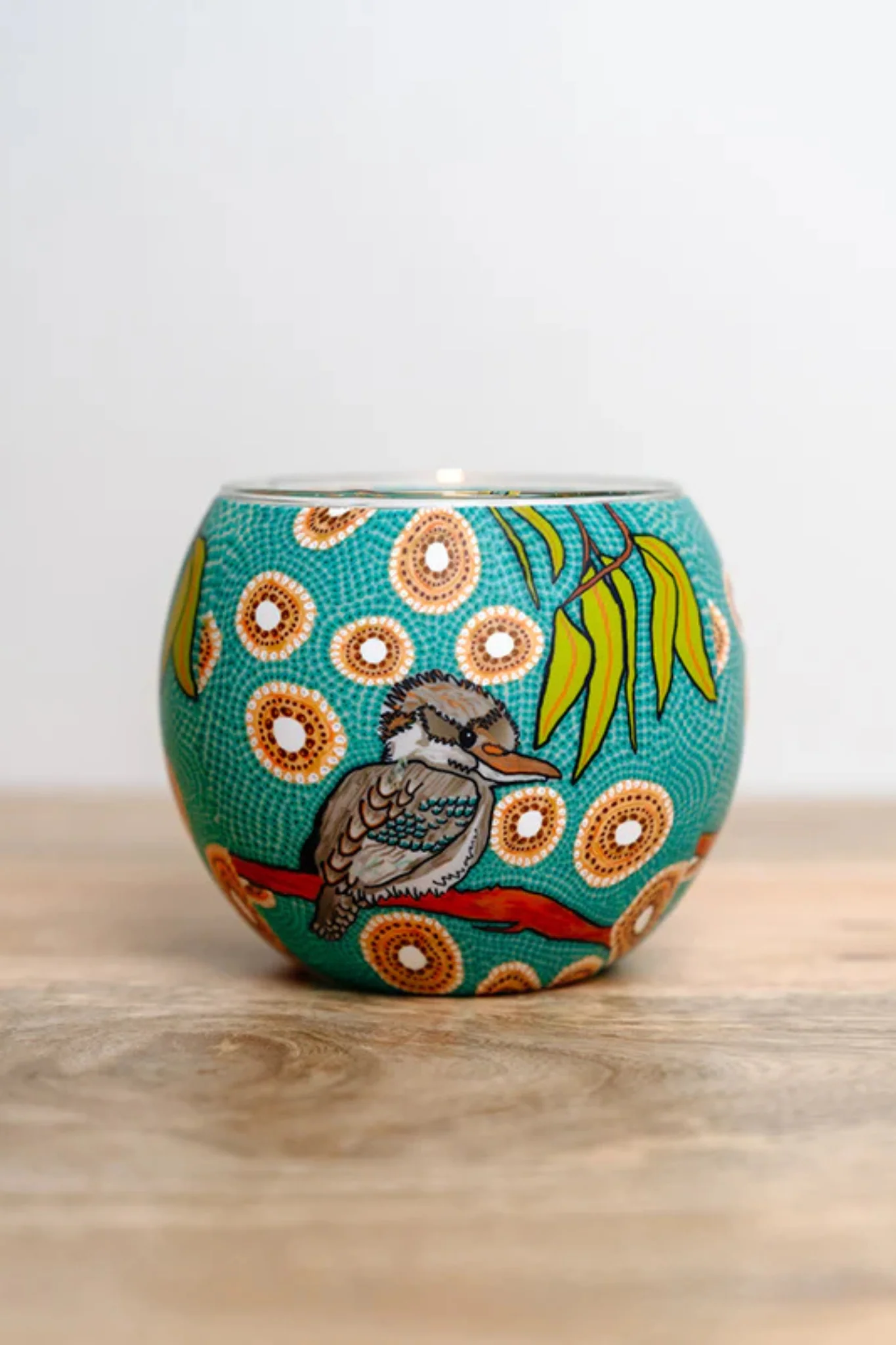 Aboriginal Kookaburra Tealight Candle Holder - Image 2