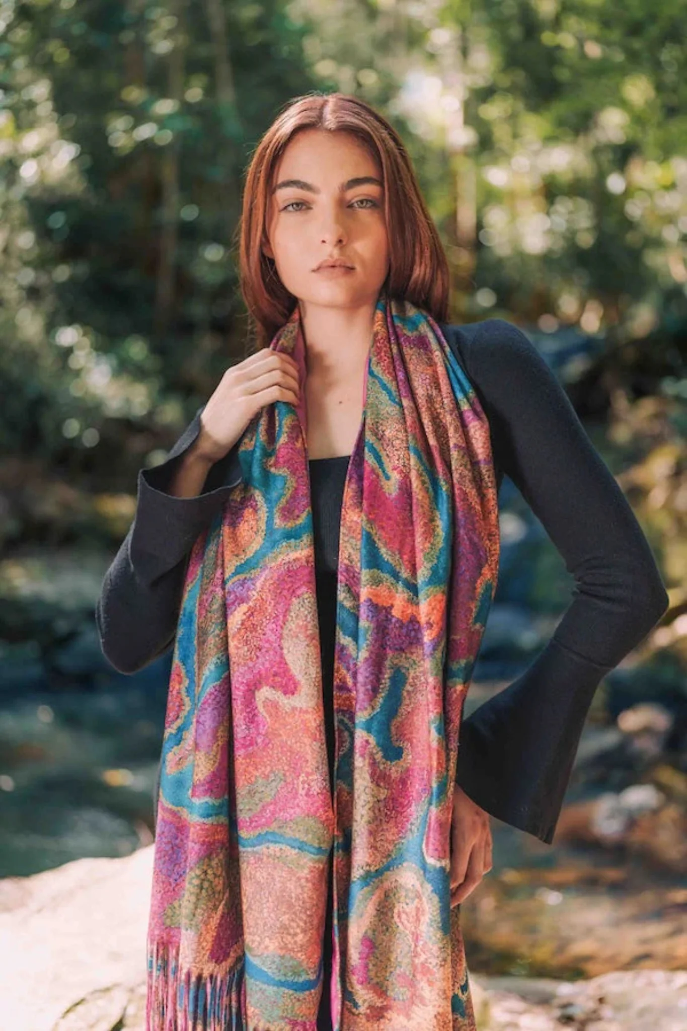 Aboriginal Pilbara Creeks Scarf (Cashmere)