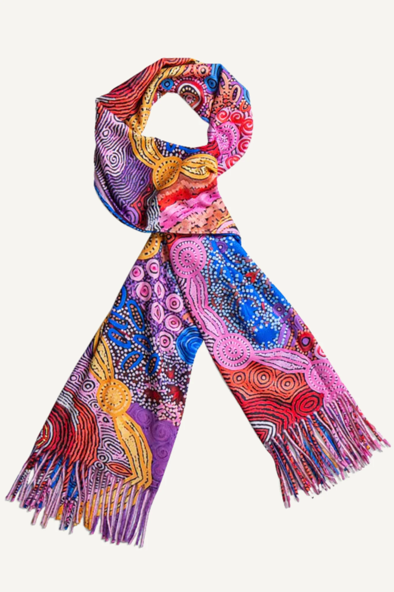 Aboriginal Waterhole Dreaming Scarf - Image 2