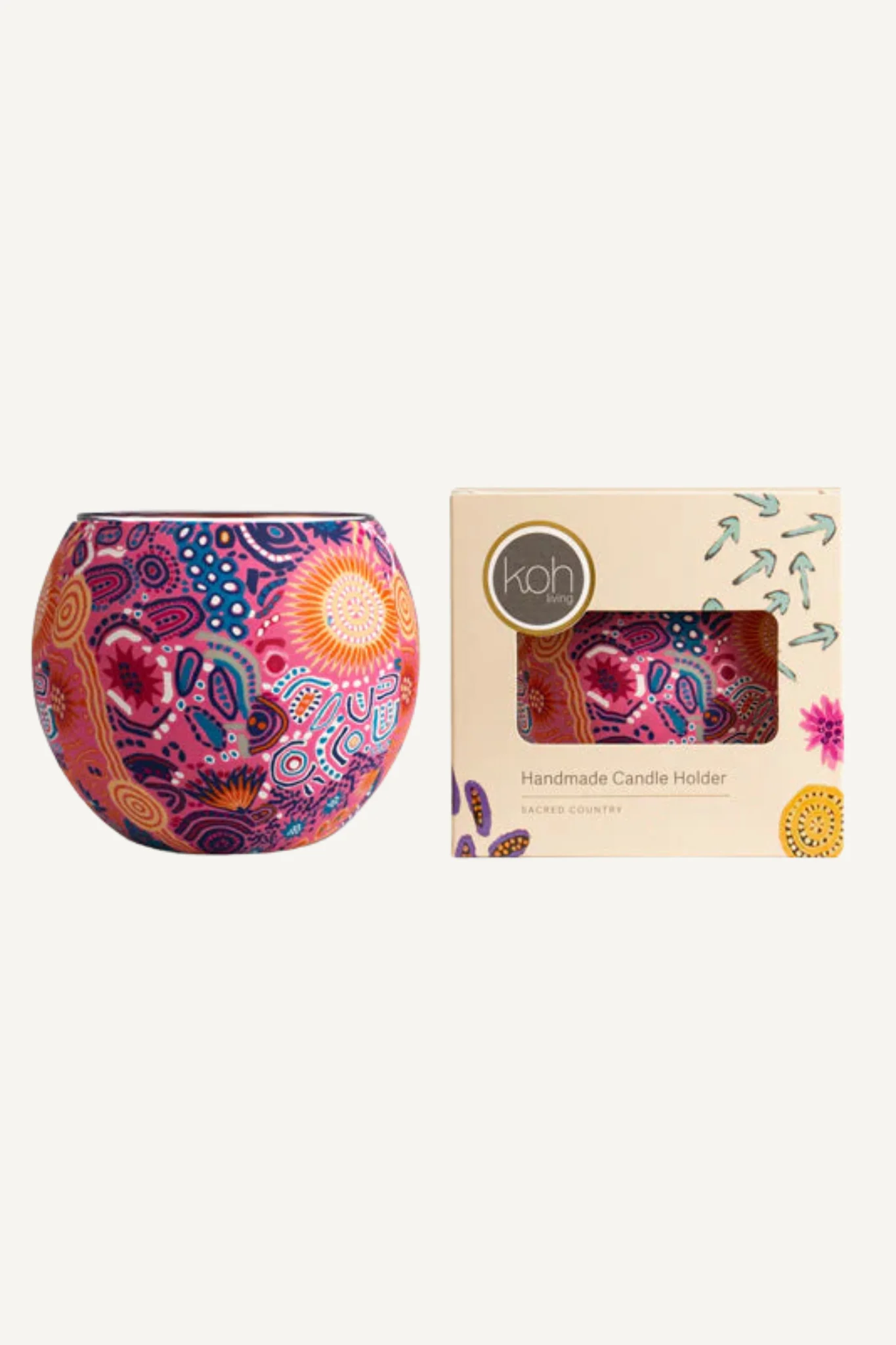 Aboriginal Women’s Love Story Tealight Candle Holder - Image 2