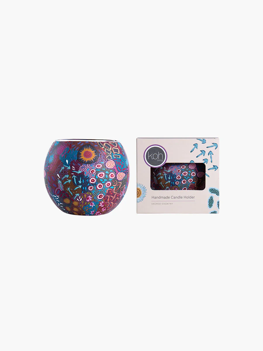 Aboriginal Women's Dreaming Tealight Candle Holder - Image 2