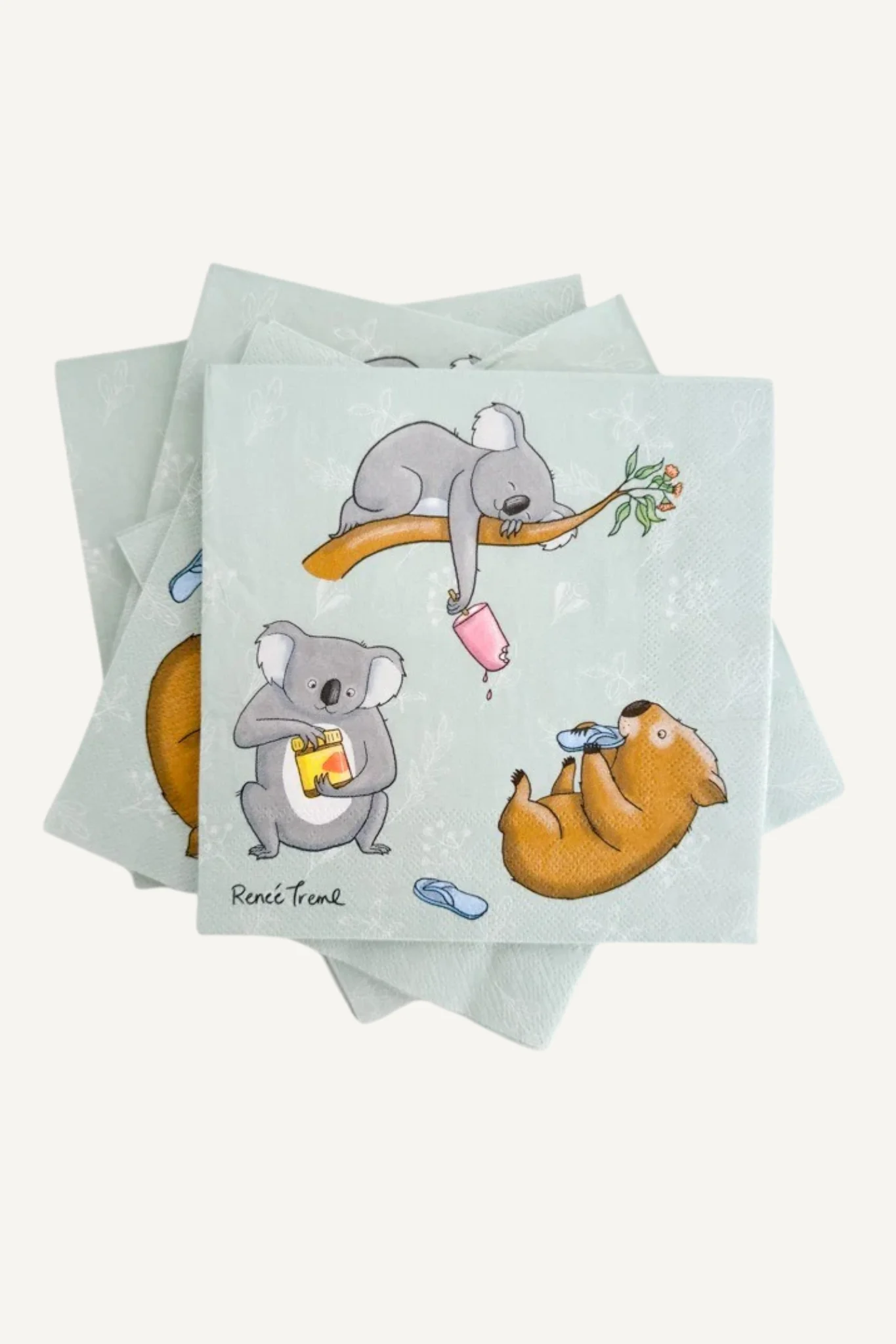 Animals Napkins Sage - Image 2