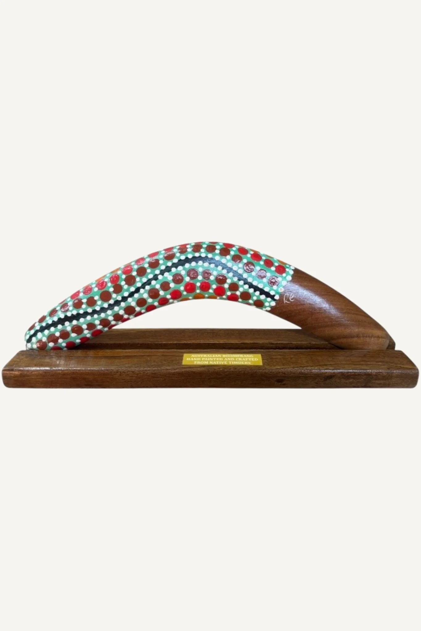 Boxed Dot Boomerang with Stand 12"