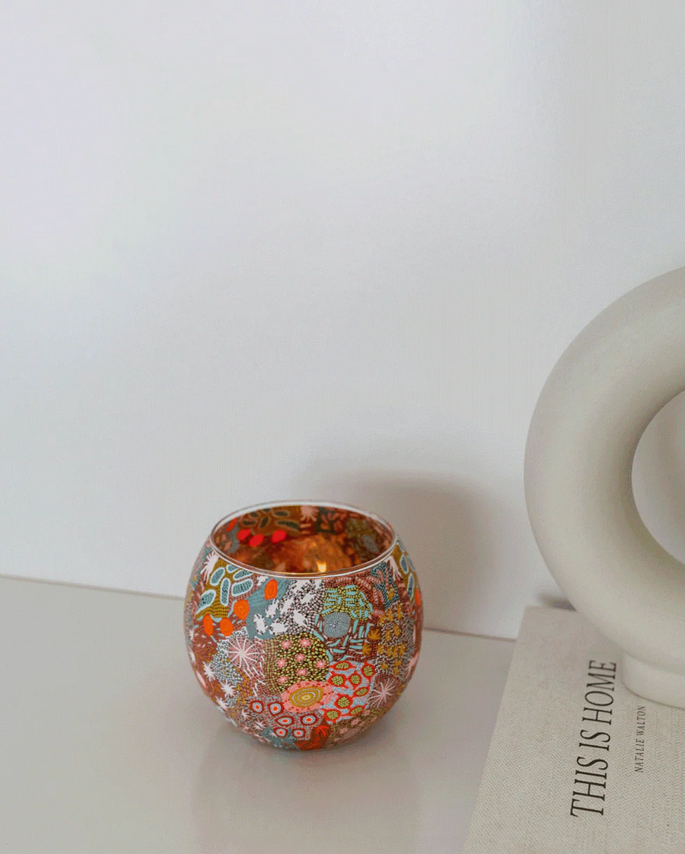 Aboriginal Tealight Candle Holder Grandmothers Country - Image 3