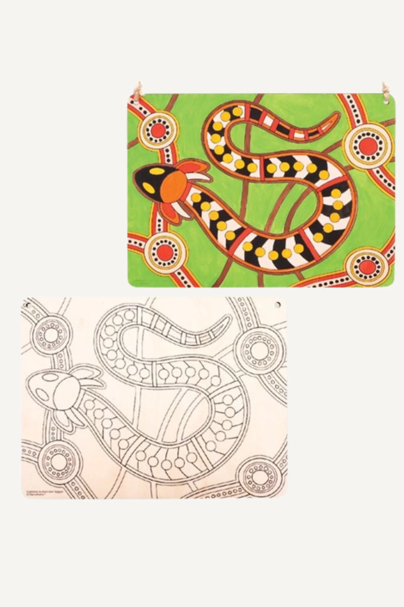 Indigenous Designed Wooden Boards - Serpent - Pack of 10 - Image 2
