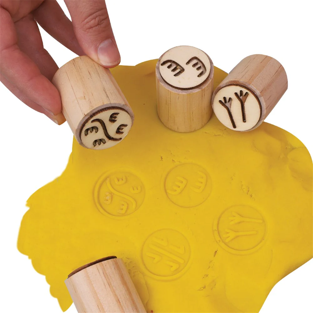 Indigenous Designed Wooden Stamps - Pack of 10 - Image 3