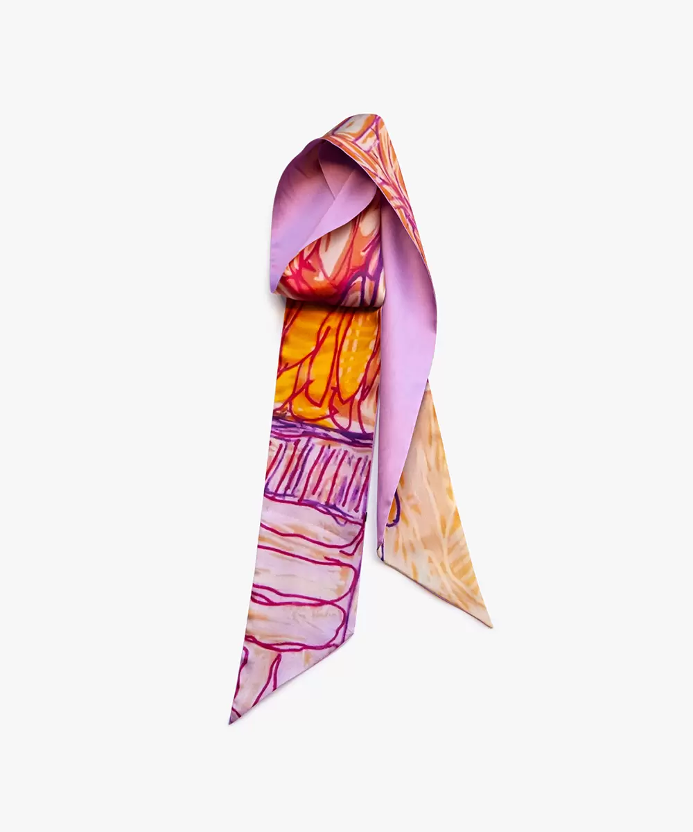 Martuwarra Twilly by Sonia Kurarra Silk Scarf - Image 3