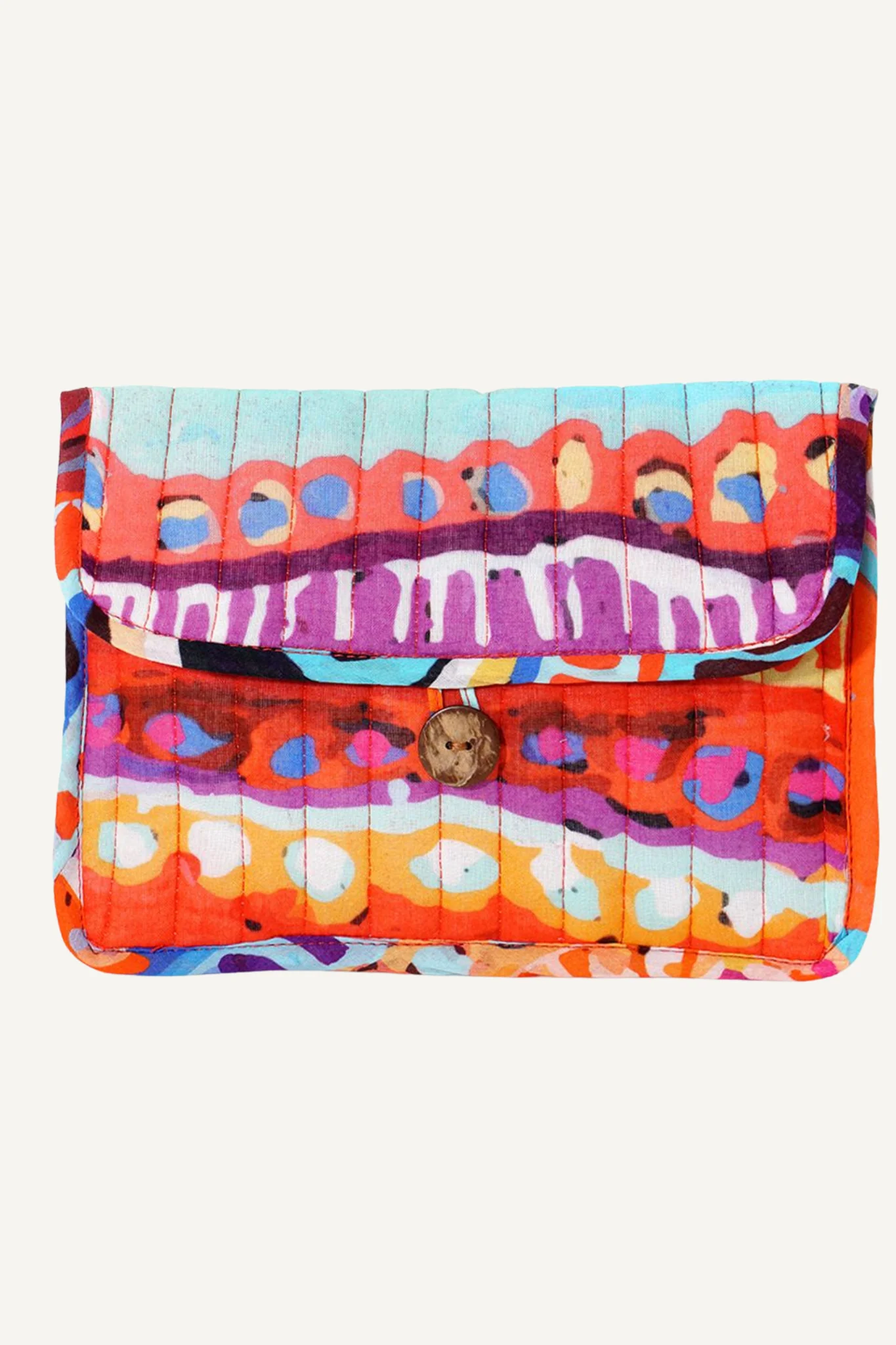 Quilted Buttoned Pouch - Murdie Morris